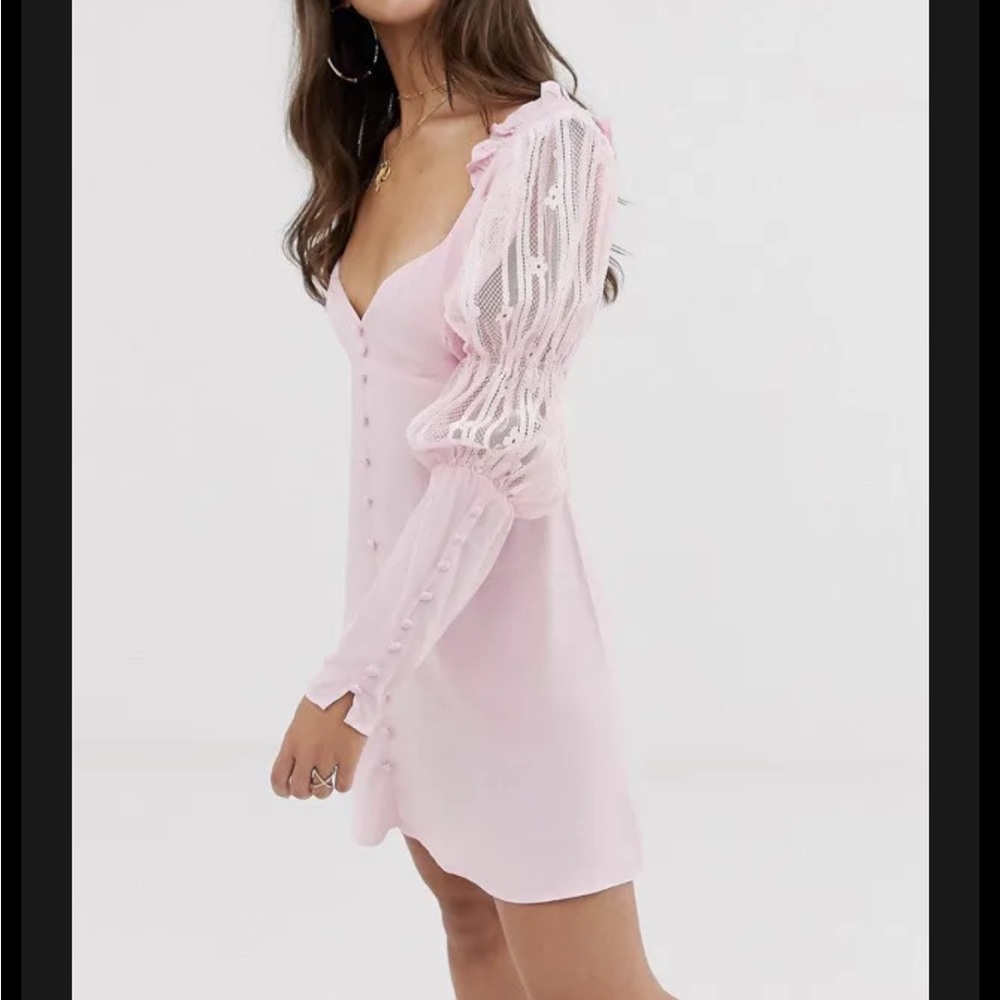 For Love and Lemons Emanuelle Swing apace Sleeve Button dress